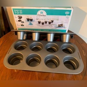 Bakers Advantage Fillables Nonstick 2-Piece 8-Cavity Cupcake Cone Pan